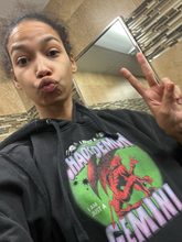 Load image into Gallery viewer, Not A Chaos Demon, Just A Gemini Hoodie - Green/Purple