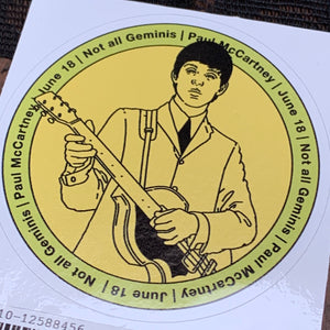 Paul McCartney Gemini Sticker