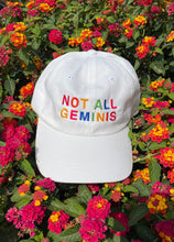 Load image into Gallery viewer, Not All Geminis Rainbow Hat - White