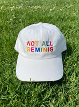 Load image into Gallery viewer, Not All Geminis Rainbow Hat - White