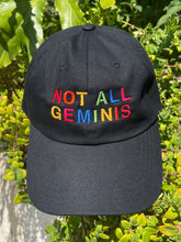 Load image into Gallery viewer, Not All Geminis Rainbow Hat - Black