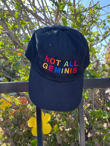 Not All Geminis Rainbow Hat - Black