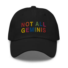 Load image into Gallery viewer, Not All Geminis Rainbow Hat - Black