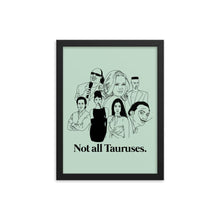 Load image into Gallery viewer, Not All Tauruses Icons Framed Poster