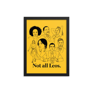 Not All Leos Icons Framed Poster