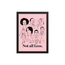 Load image into Gallery viewer, Not All Leos Icons Framed Poster