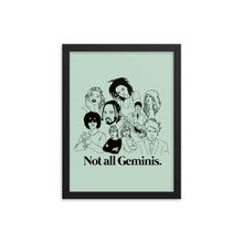 Load image into Gallery viewer, Not All Geminis Icons Framed Poster