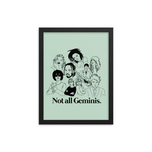 Not All Geminis Icons Framed Poster