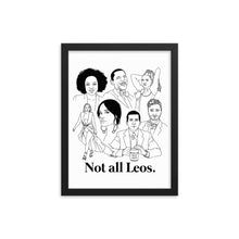 Load image into Gallery viewer, Not All Leos Icons Framed Poster