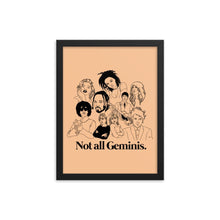 Load image into Gallery viewer, Not All Geminis Icons Framed Poster