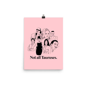 Not All Tauruses Icons Poster