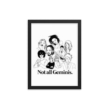 Load image into Gallery viewer, Not All Geminis Icons Framed Poster