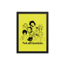Load image into Gallery viewer, Not All Geminis Icons Framed Poster