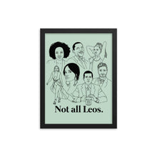 Load image into Gallery viewer, Not All Leos Icons Framed Poster