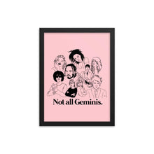 Load image into Gallery viewer, Not All Geminis Icons Framed Poster