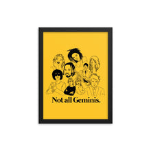 Load image into Gallery viewer, Not All Geminis Icons Framed Poster

