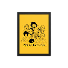 Load image into Gallery viewer, Not All Geminis Icons Framed Poster