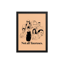 Load image into Gallery viewer, Not All Tauruses Icons Framed Poster