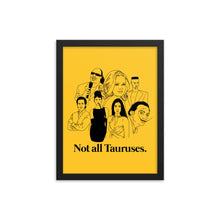 Load image into Gallery viewer, Not All Tauruses Icons Framed Poster