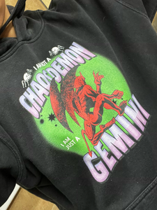 Not A Chaos Demon, Just A Gemini Hoodie - Green/Purple