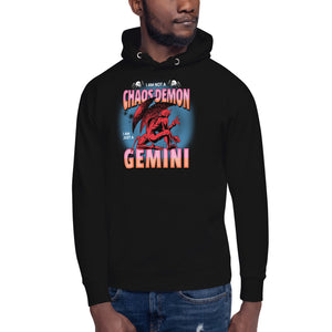 Not A Chaos Demon, Just a Gemini Hoodie - Black/Pink