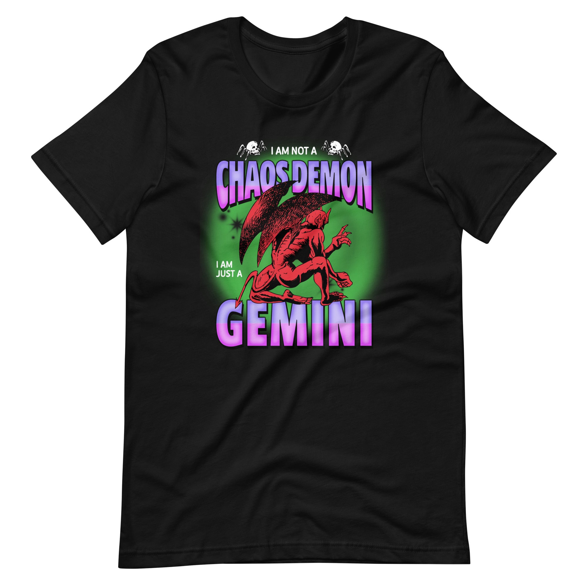 Not A Chaos Demon, Just A Gemini T-Shirt - Purple/Green – Not All
