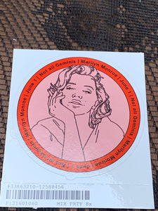 Marilyn Monroe Gemini Sticker