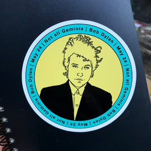 Bob Dylan Gemini Sticker