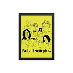 Not All Scorpios Icons Framed Poster