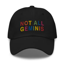Load image into Gallery viewer, Not All Geminis Rainbow Hat - Black
