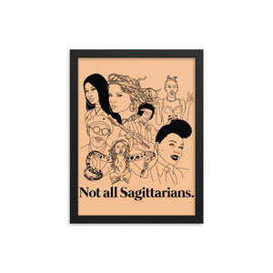 Not All Sagittarians Icons Framed Poster