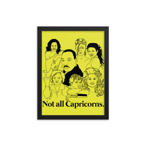 Not All Capricorns Icons Framed Poster