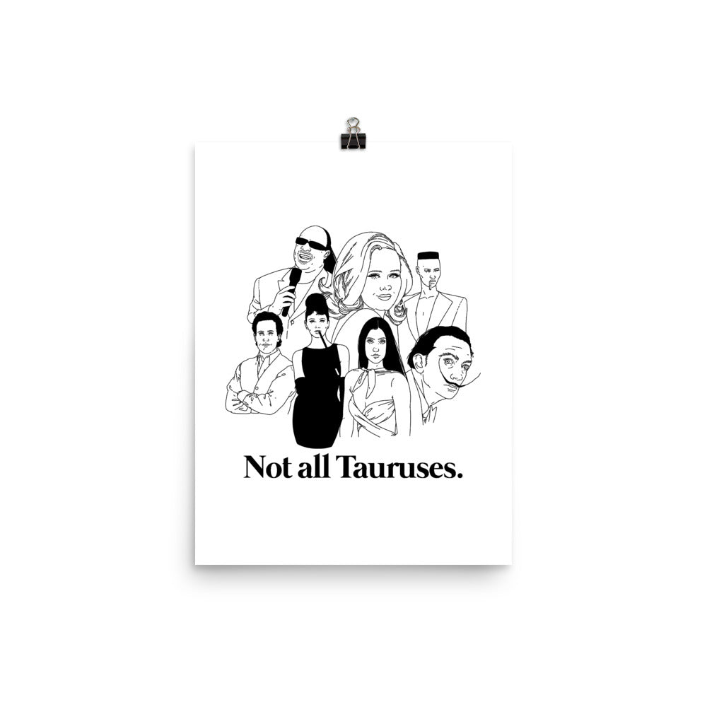 Not All Tauruses Icons Poster