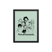 Load image into Gallery viewer, Not All Geminis Icons Framed Poster
