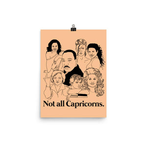 Not All Capricorns Icons Poster