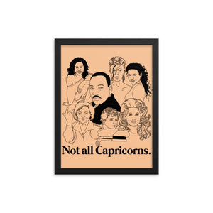 Not All Capricorns Icons Framed Poster