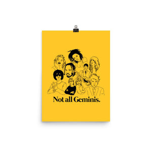Not All Geminis Icons Poster