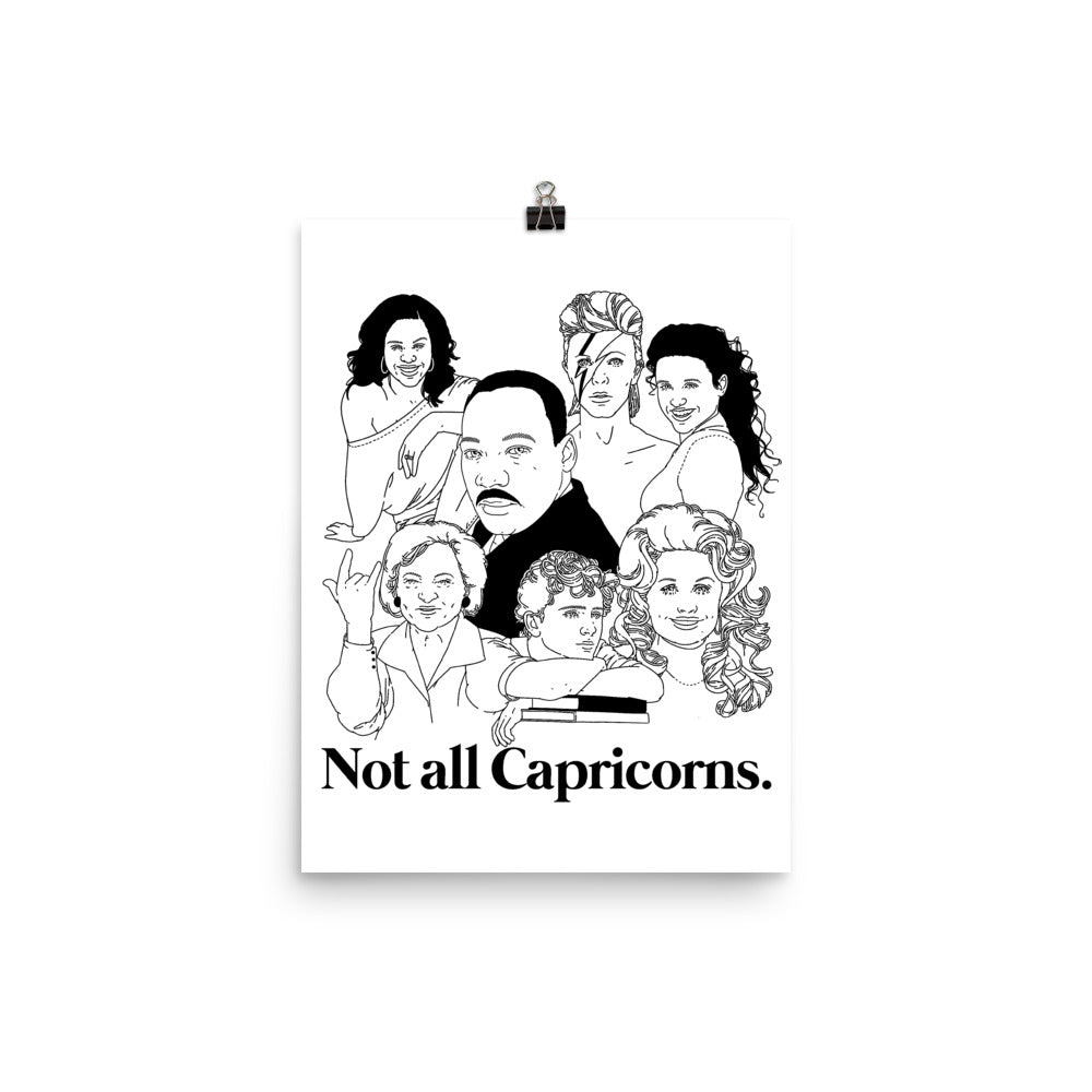 Not All Capricorns Icons Poster