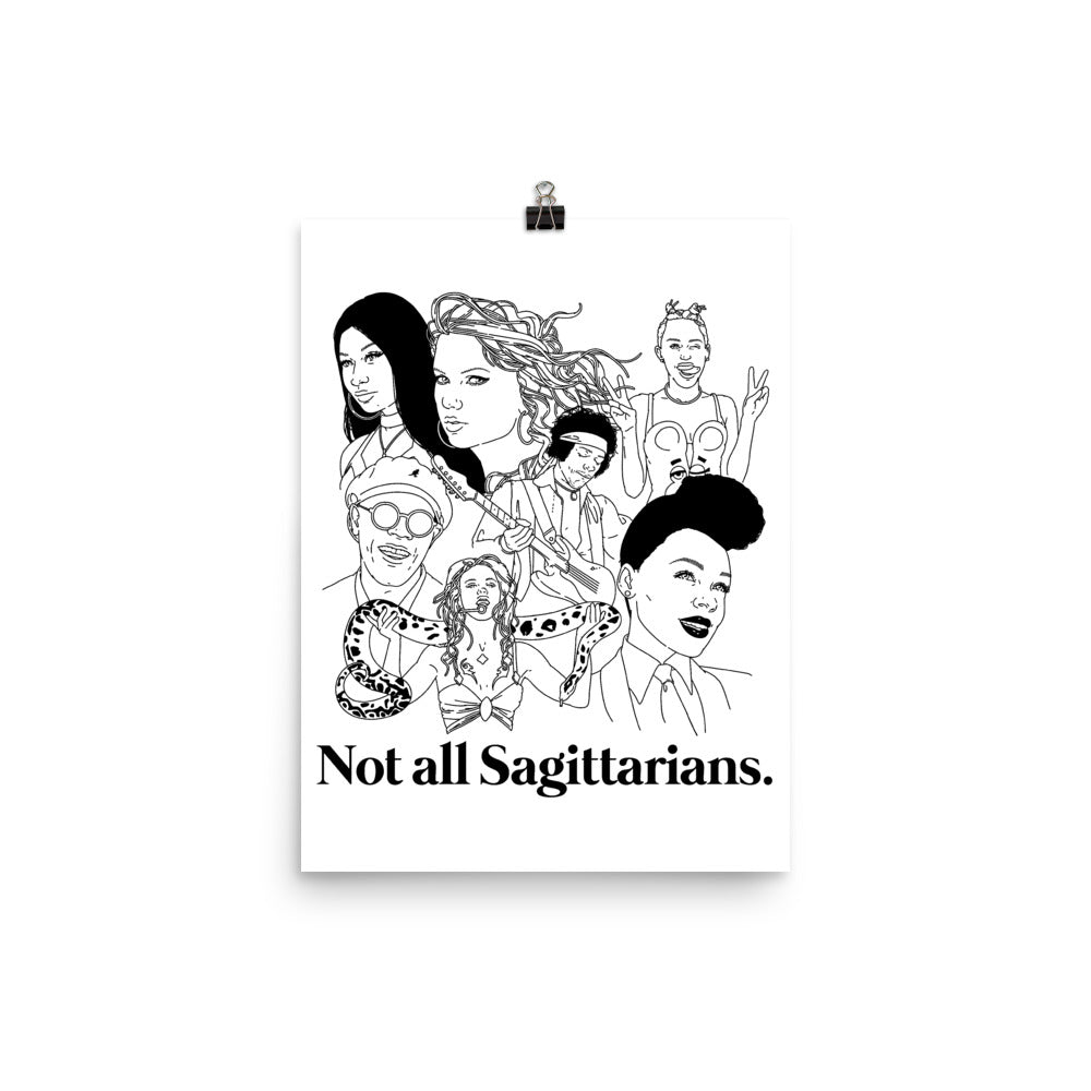 Not All Sagittarians Icons Poster