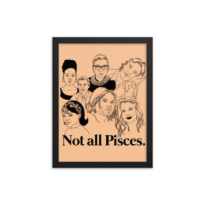 Not All Pisces Icons Framed Poster