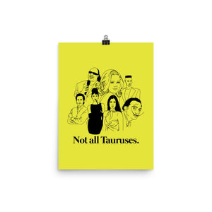 Not All Tauruses Icons Poster