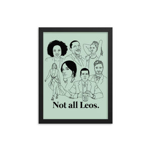 Not All Leos Icons Framed Poster