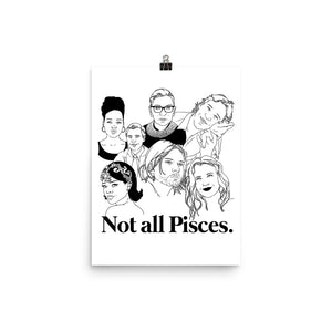 Not All Pisces Icons Poster