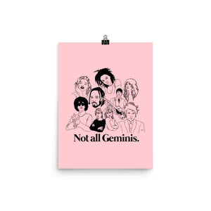 Not All Geminis Icons Poster