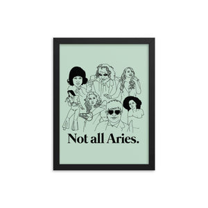 Not All Aries Icons Framed Poster