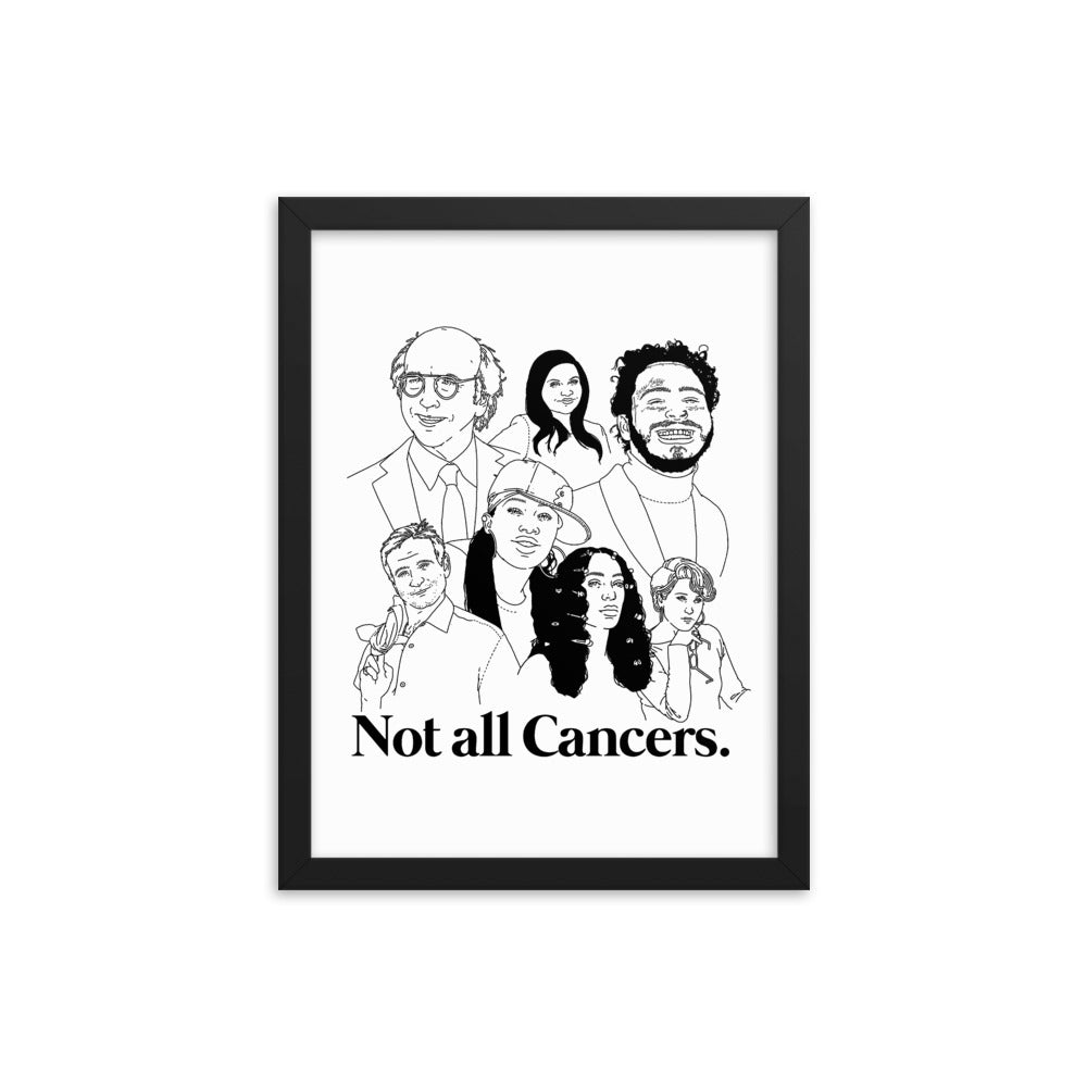 Not All Cancers Icons Framed Poster